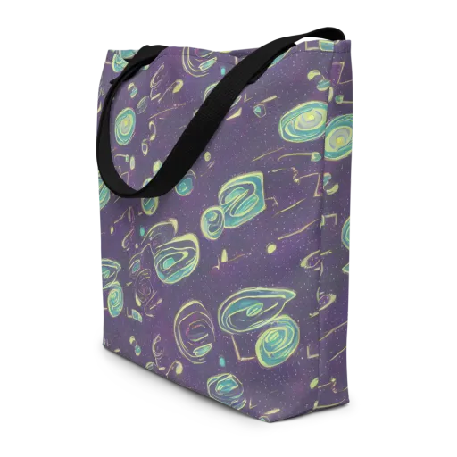Lunar Lichen on a Large Tote Bag W/ Pocket