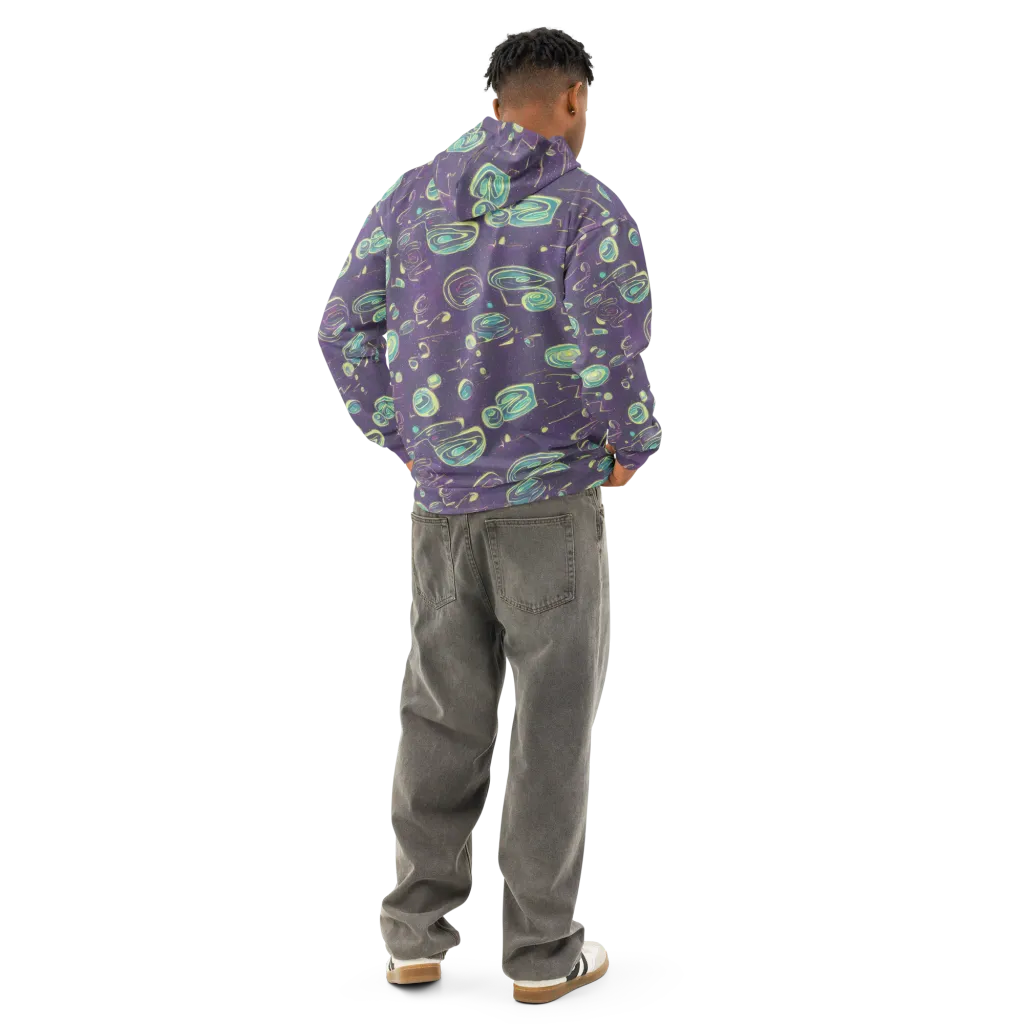 Lunar Lichen on Cotton Hoodie — Back