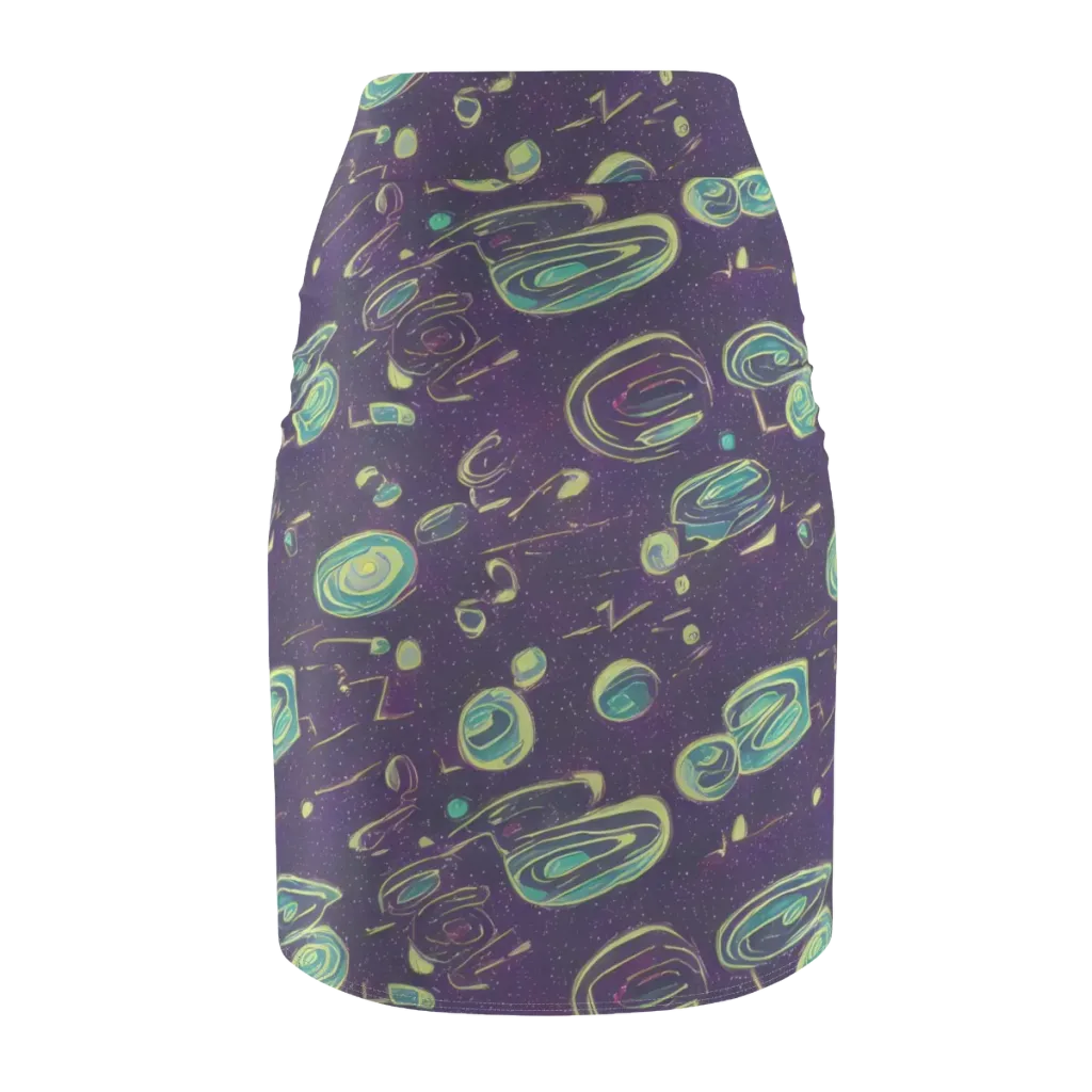 Lunar Lichen on Pencil Skirt — Back