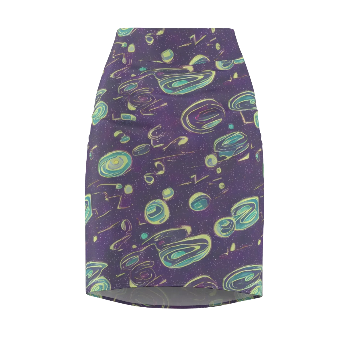 Lunar Lichen on Pencil Skirt — Front