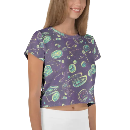 Lunar Lichen on a Crop Tee
