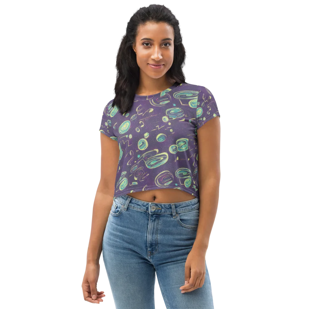 Lunar Lichen on Crop Tee — Front