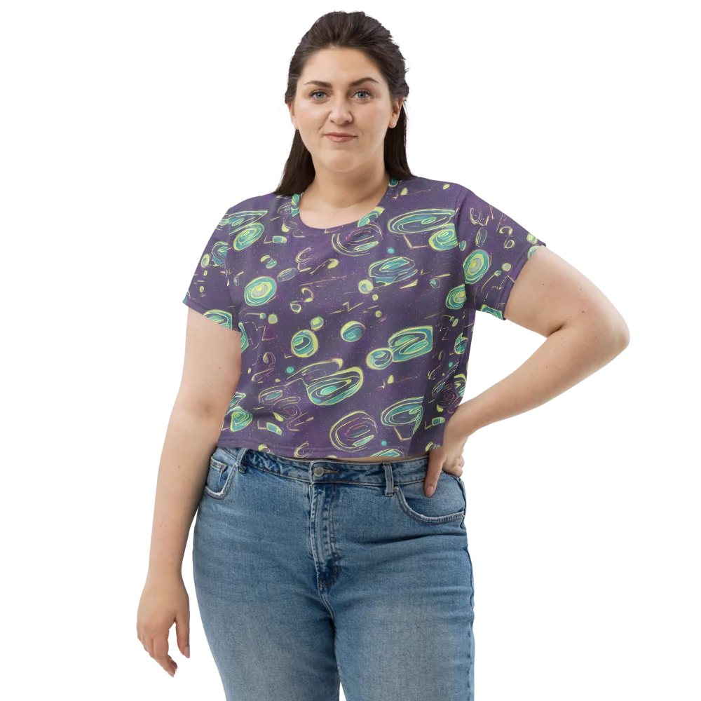 Lunar Lichen on Crop Tee — Front