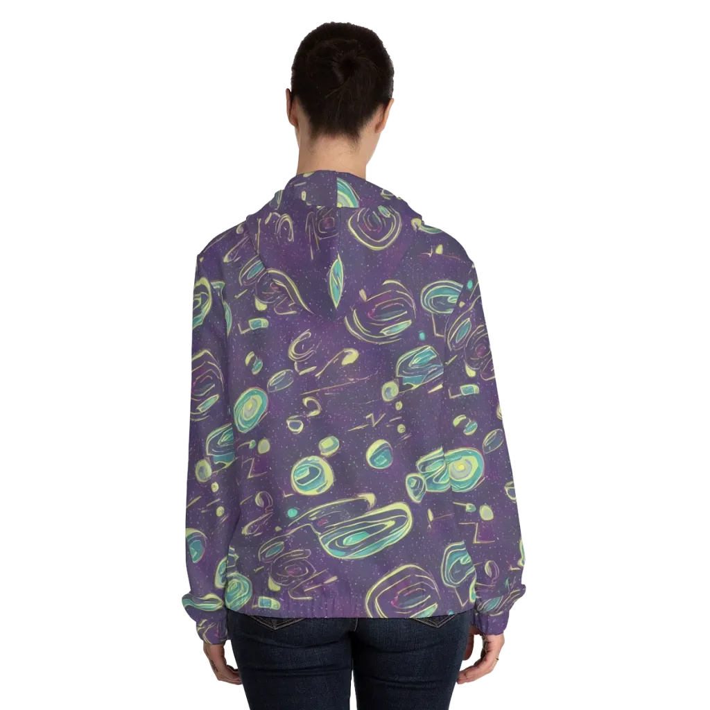 Lunar Lichen on Women's Full-Zip Hoodie — Back On Person
