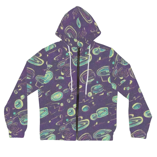 Lunar Lichen on a Women's Full-Zip Hoodie