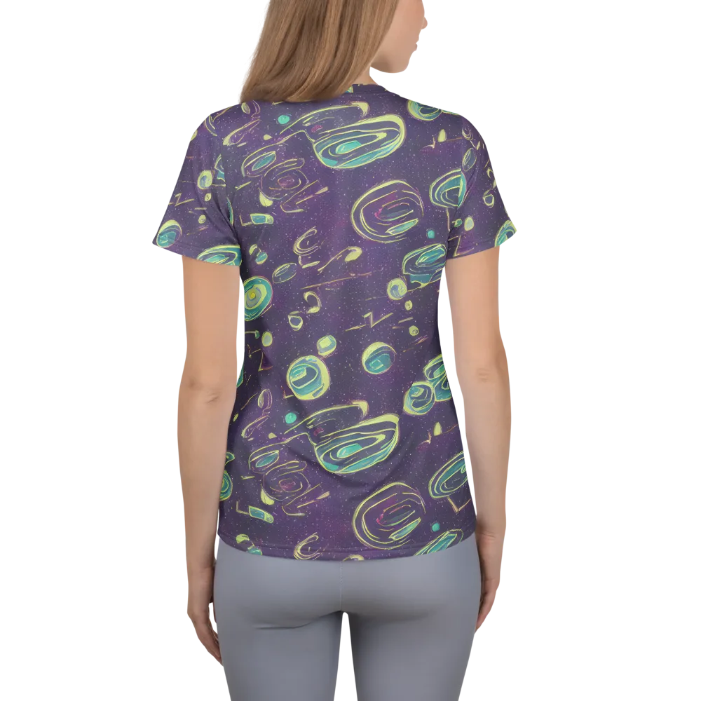 Lunar Lichen on Women's Athletic T-Shirt — Back