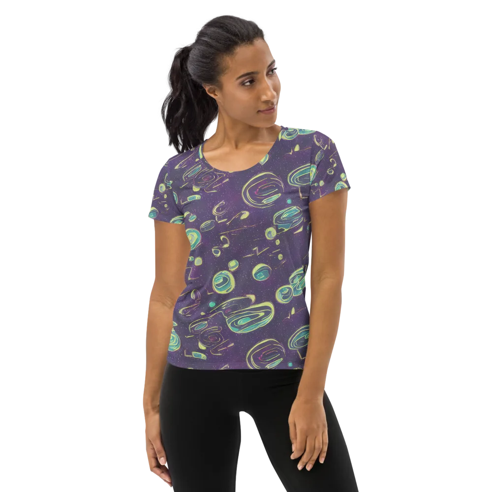 Lunar Lichen on Women's Athletic T-Shirt — Front