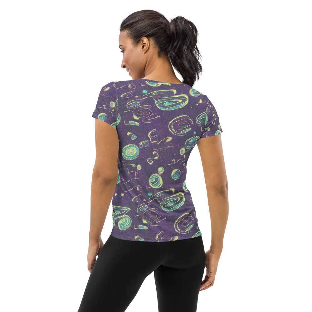 Lunar Lichen on Women's Athletic T-Shirt — Back