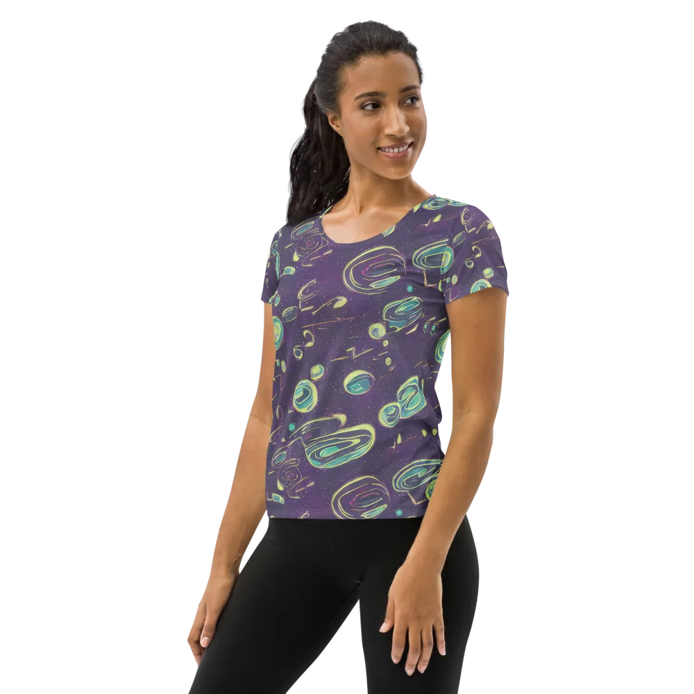 Lunar Lichen on Women's Athletic T-Shirt — Left