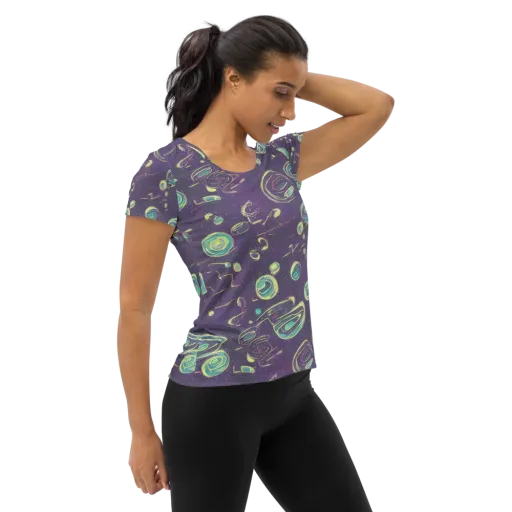 Lunar Lichen on a Women's Athletic T-Shirt