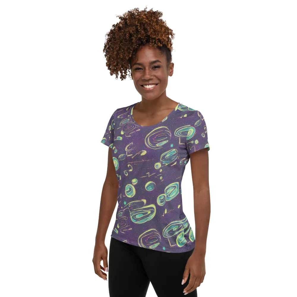 Lunar Lichen on Women's Athletic T-Shirt — Left