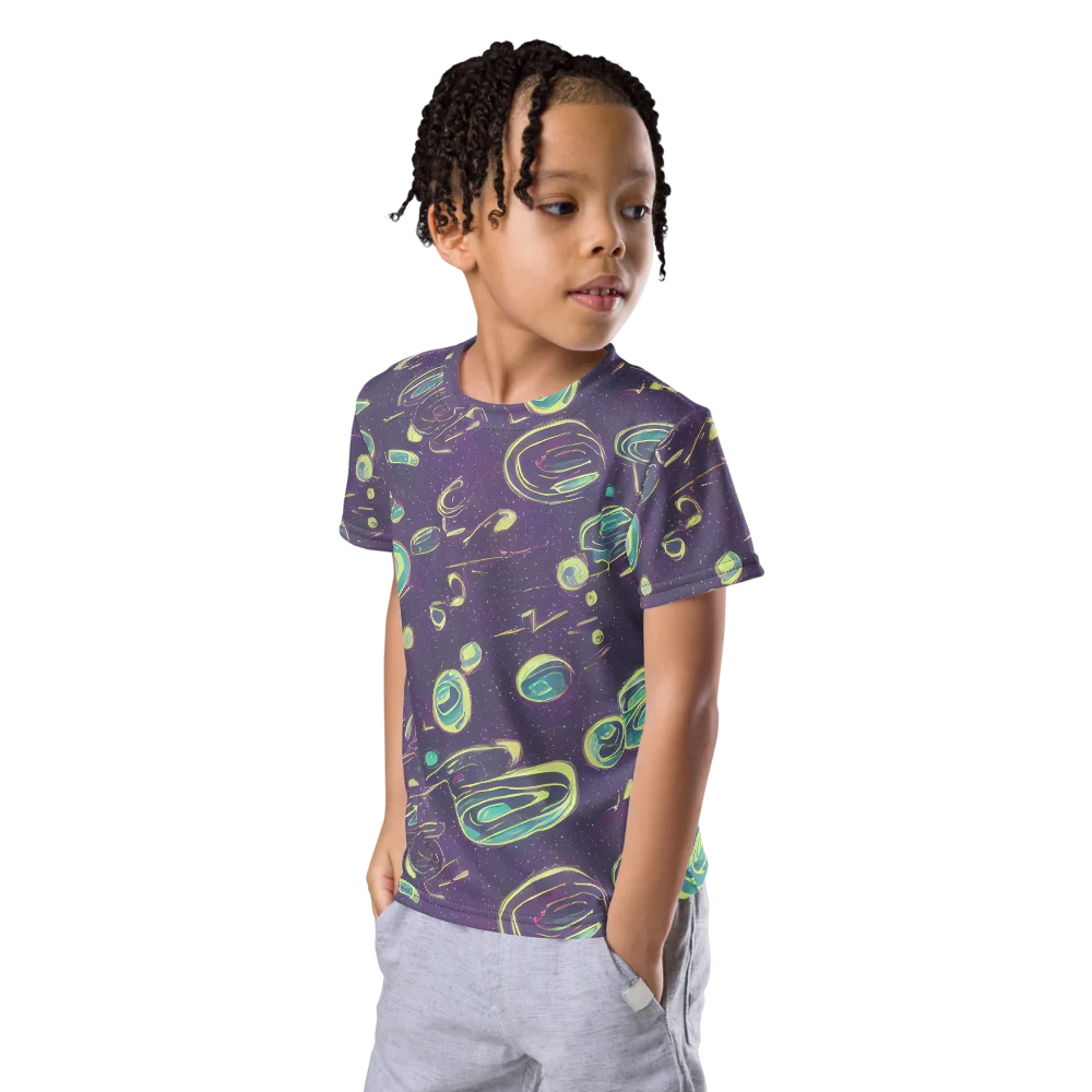 Lunar Lichen on Kids Crew Neck T-Shirt — Left Front
