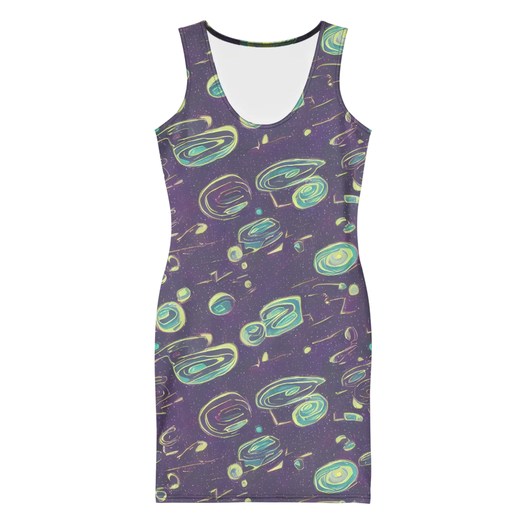 Lunar Lichen on Bodycon Dress — Front