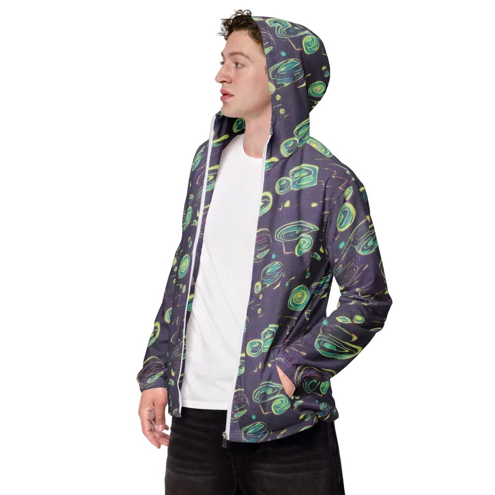 Lunar Lichen on Men's Windbreaker — Left Front