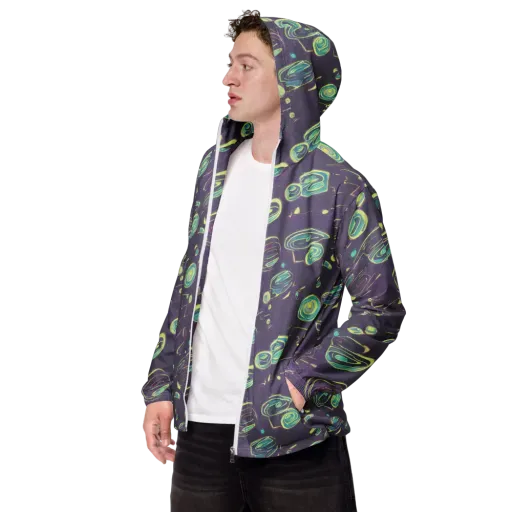 Lunar Lichen on a Men's Windbreaker