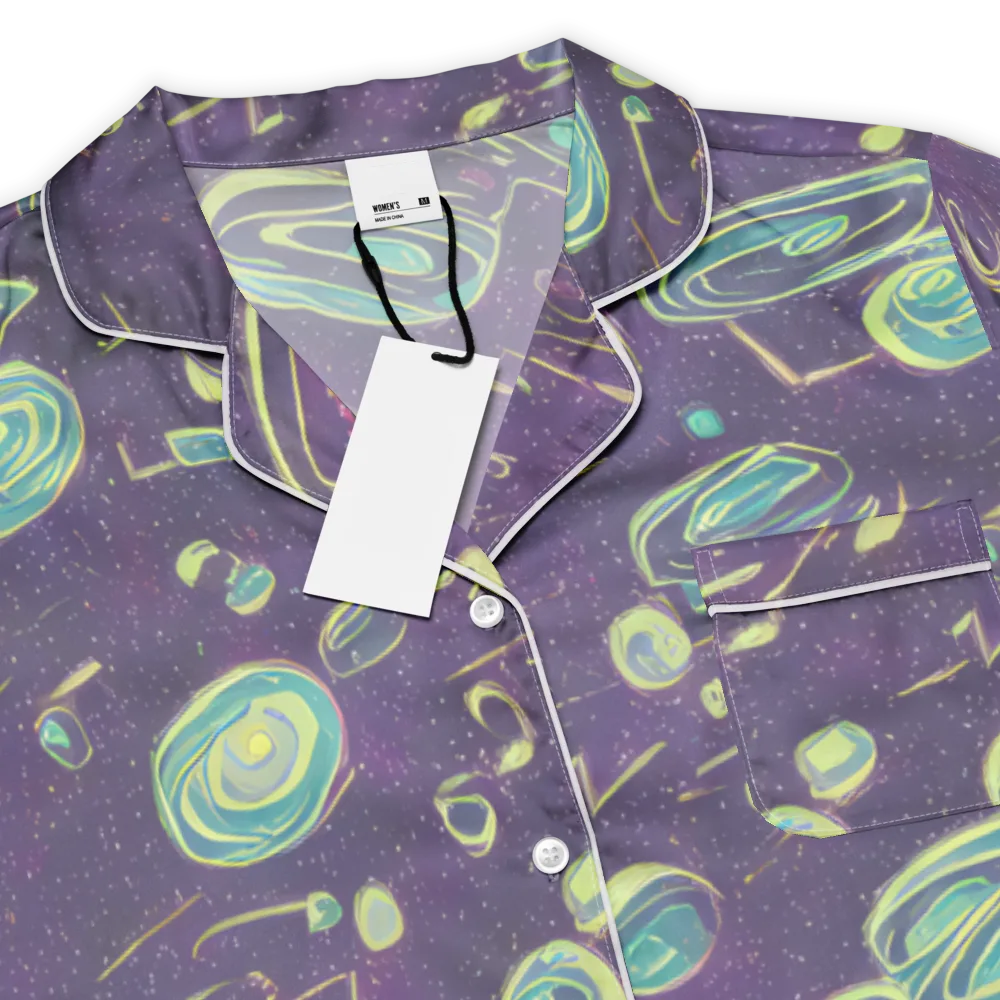 Lunar Lichen on Women's Short Sleeve Pajama Top — Product details