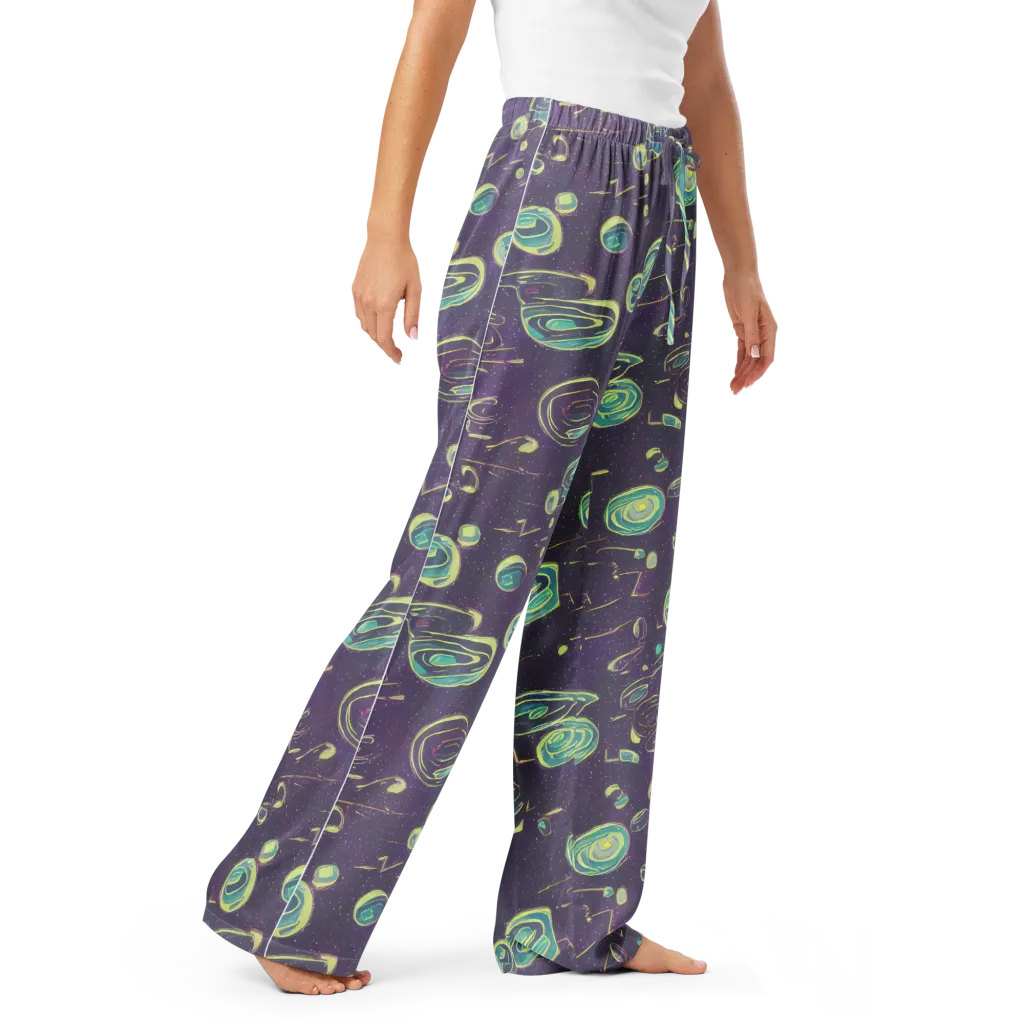 Lunar Lichen on Women's Pajama Pants — Right Front