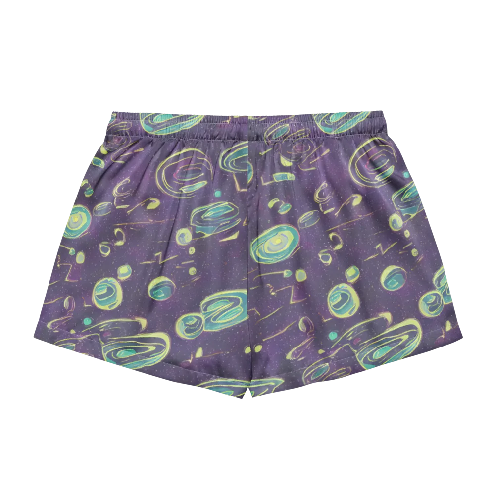 Lunar Lichen on Women's Pajama Shorts — Back