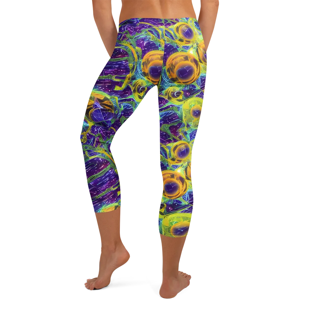 Electric Nectar on Capri Leggings — Back