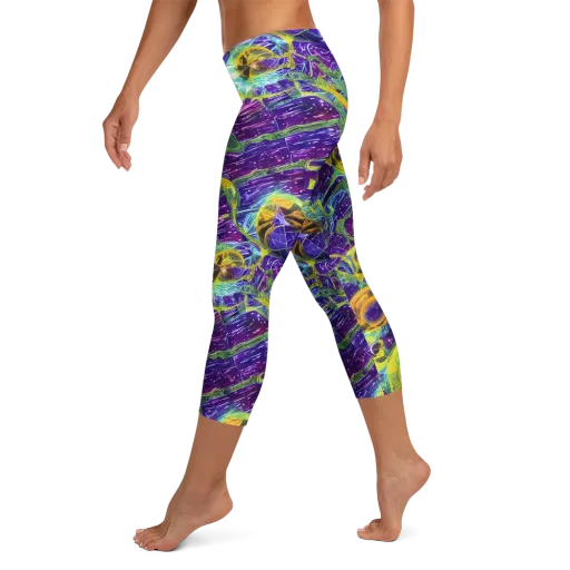 Electric Nectar on a Capri Leggings