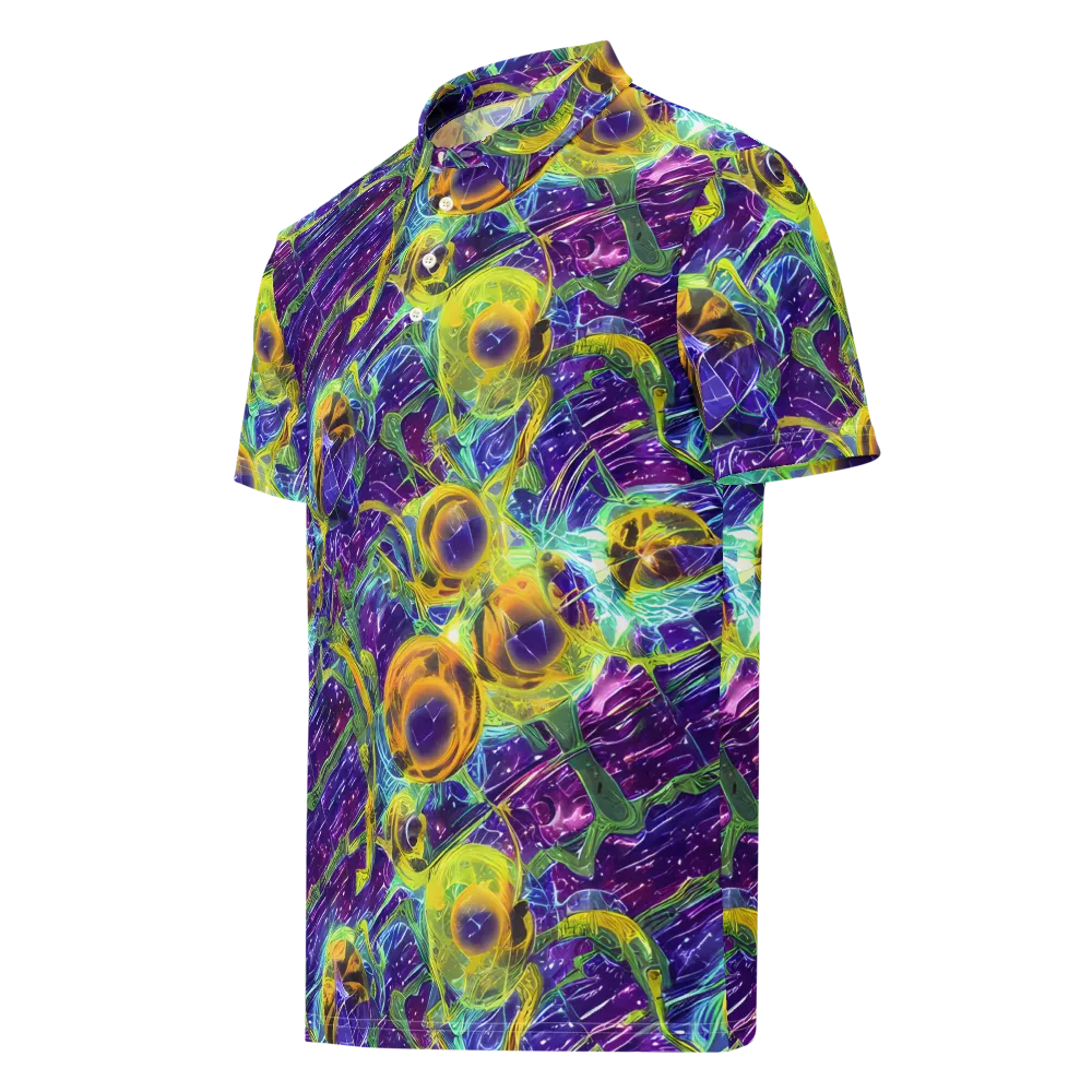 Electric Nectar on Men's Slim Fit Polo Shirt — Left Front