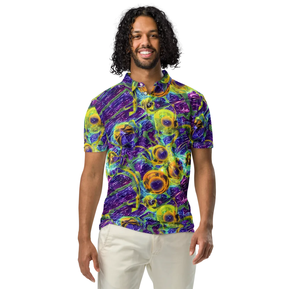 Electric Nectar on Men's Slim Fit Polo Shirt — Front