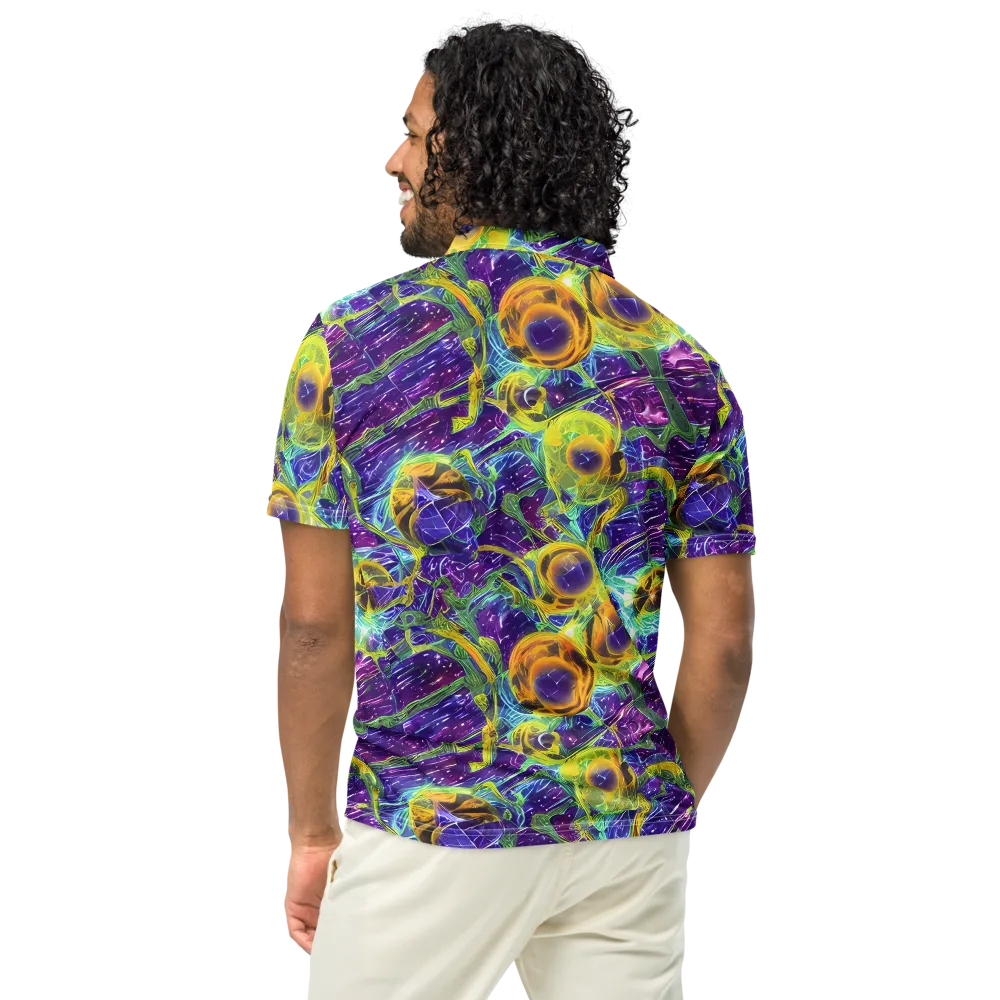 Electric Nectar on Men's Slim Fit Polo Shirt — Back