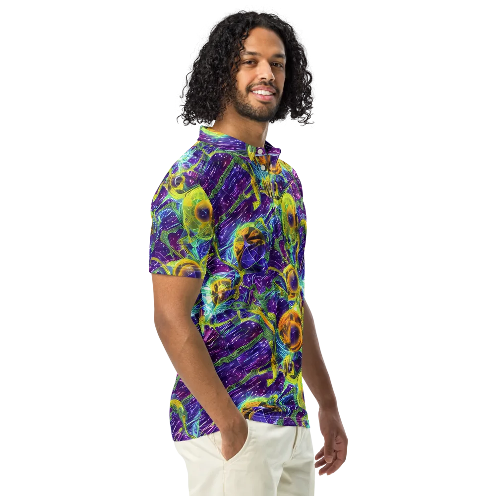 Electric Nectar on Men's Slim Fit Polo Shirt — Right Front
