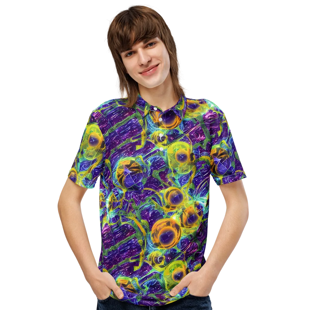 Electric Nectar on Men's Slim Fit Polo Shirt — Front