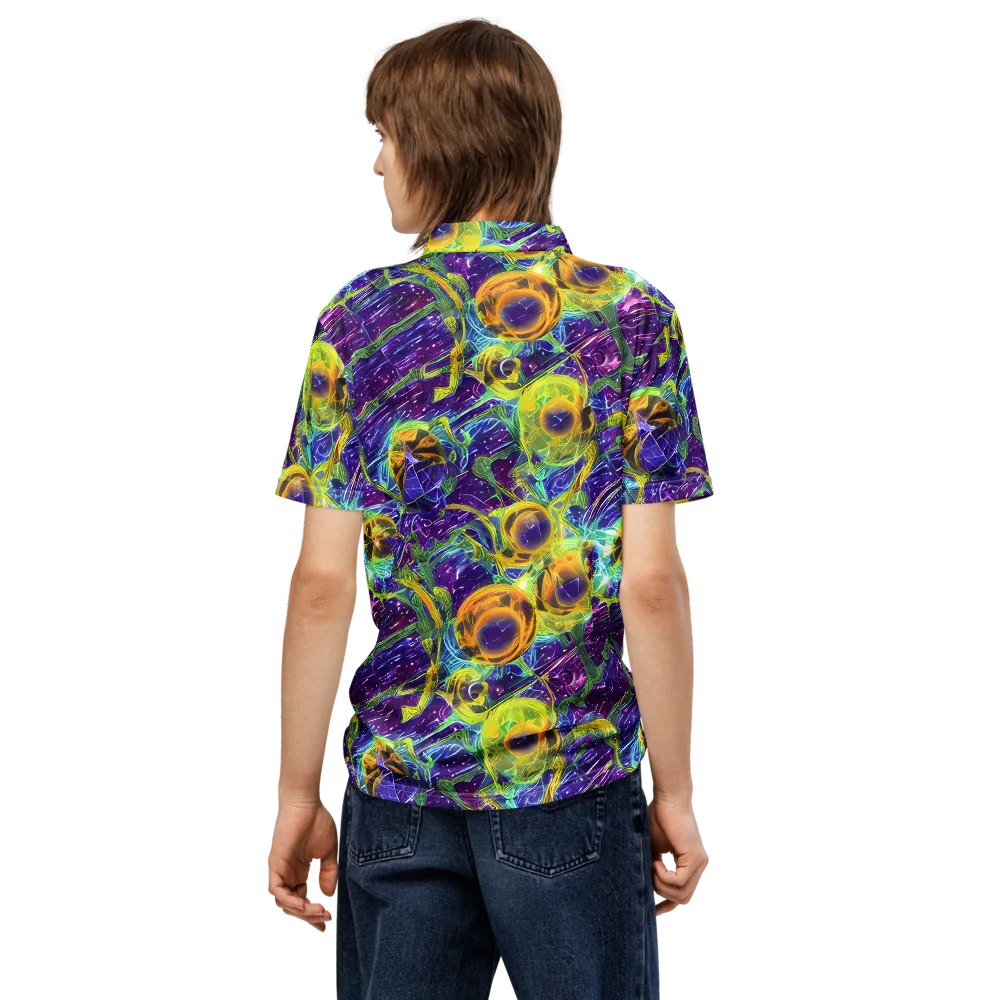 Electric Nectar on Men's Slim Fit Polo Shirt — Back