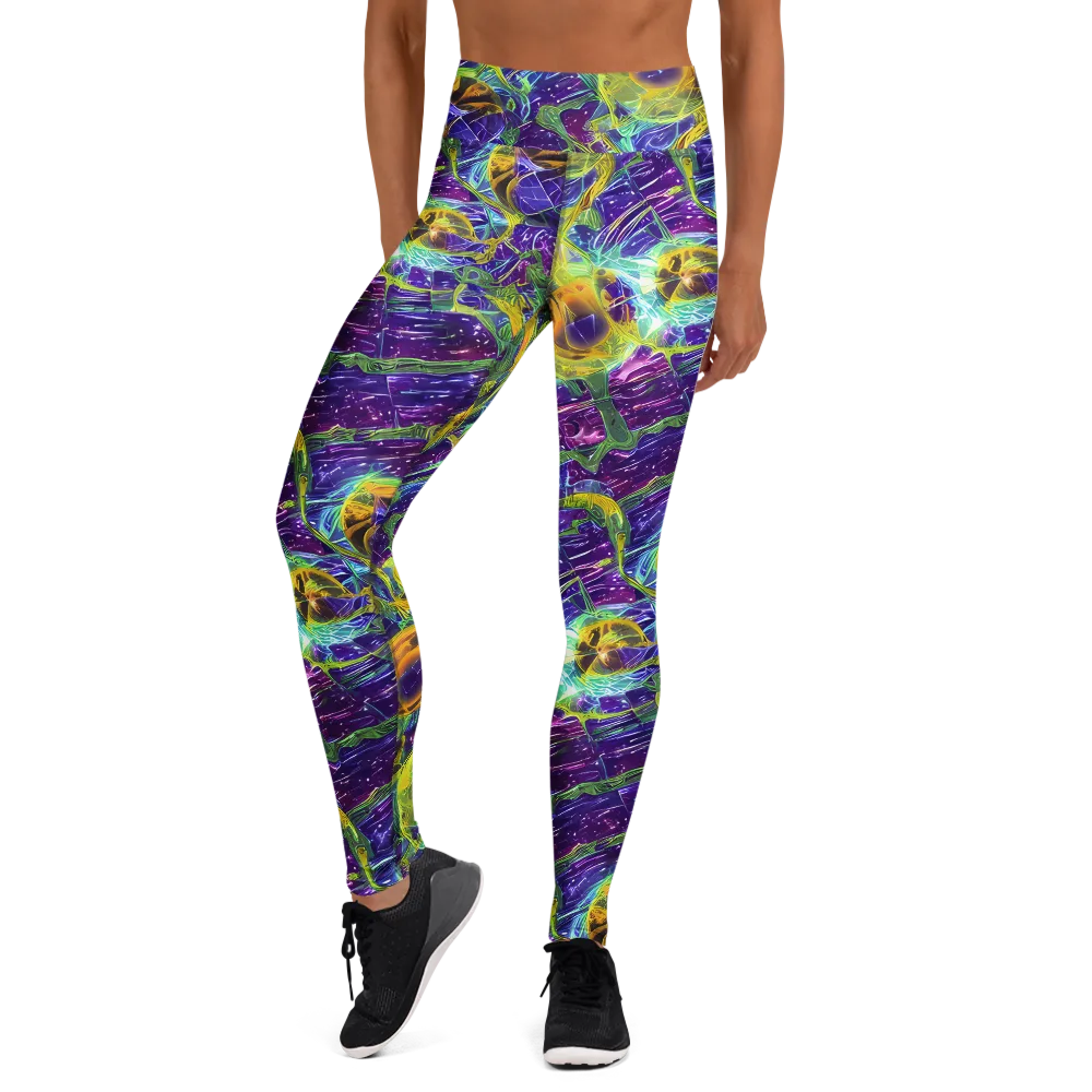 Electric Nectar on Yoga Leggings — Front