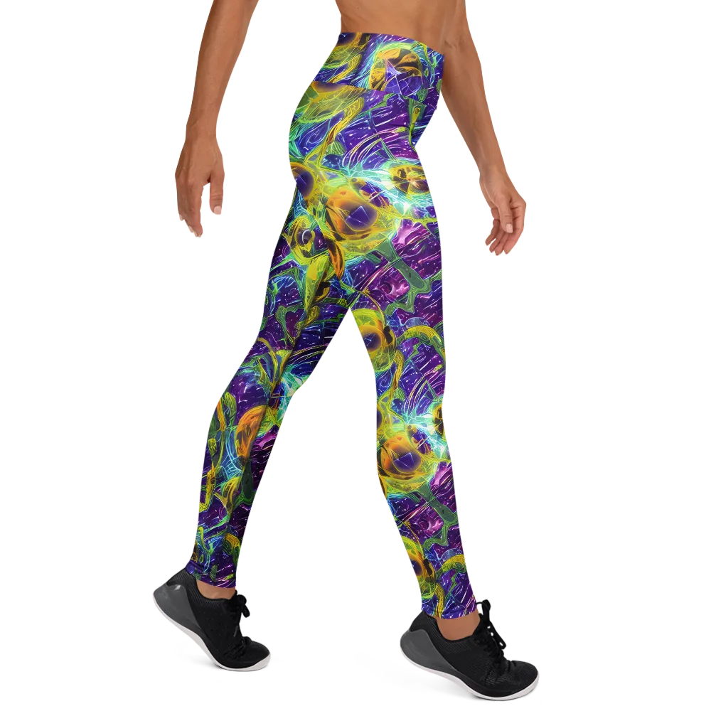 Electric Nectar on Yoga Leggings — Right