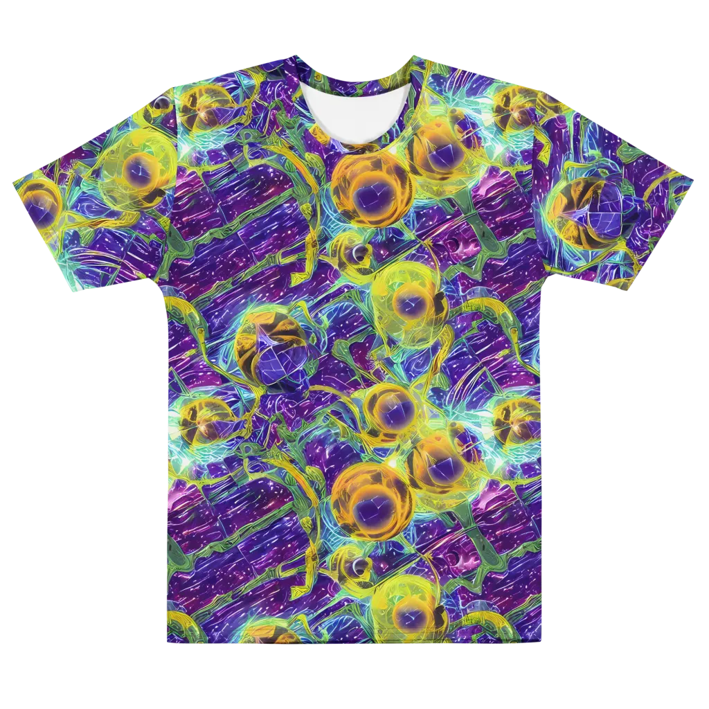 Electric Nectar on Men's Cotton Crew Neck T-Shirt — Front