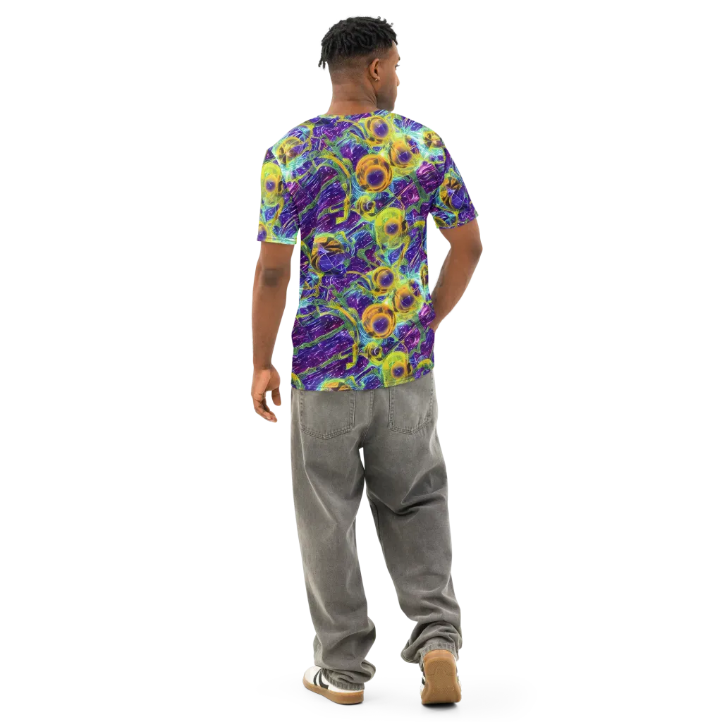 Electric Nectar on Men's Cotton Crew Neck T-Shirt — Back