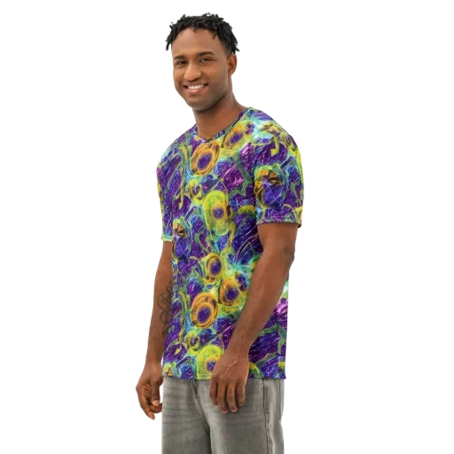 Electric Nectar on a Men's Cotton Crew Neck T-Shirt