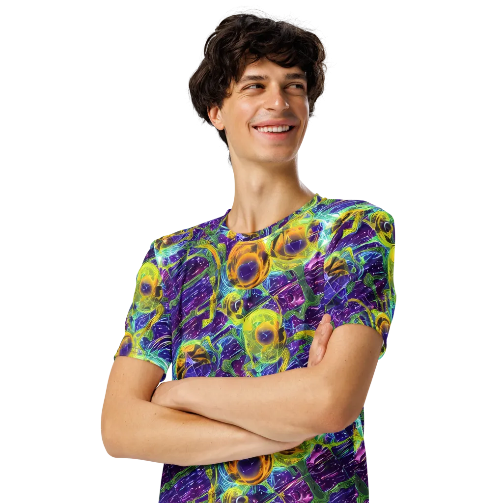 Electric Nectar on Men's Crew Neck T-Shirt — Left Front