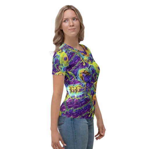 Electric Nectar on a Women's Crew Neck T-Shirt