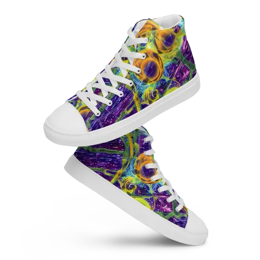 Electric Nectar on a Women's High Top Canvas Shoes