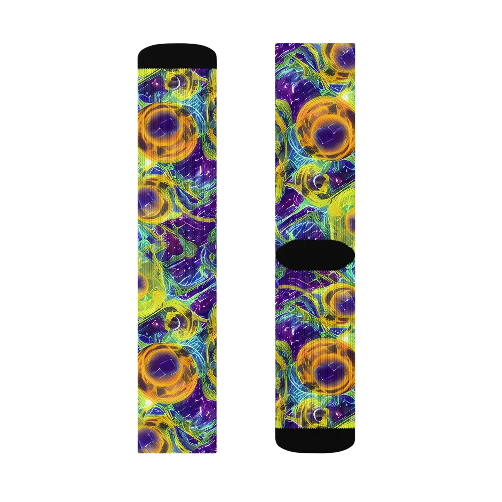 Electric Nectar on Socks — Right Sock