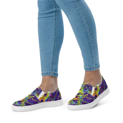 Electric Nectar on a Women's Slip-On Canvas Shoes