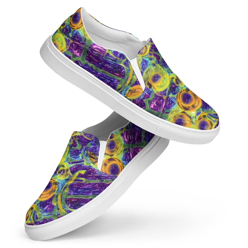 Electric Nectar on Women's Slip-On Canvas Shoes — Front