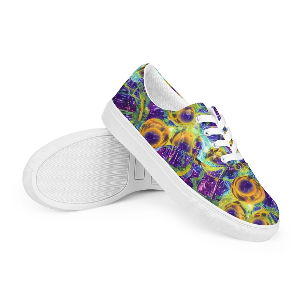 Electric Nectar on Men's Lace-Up Canvas Shoes — Right Front