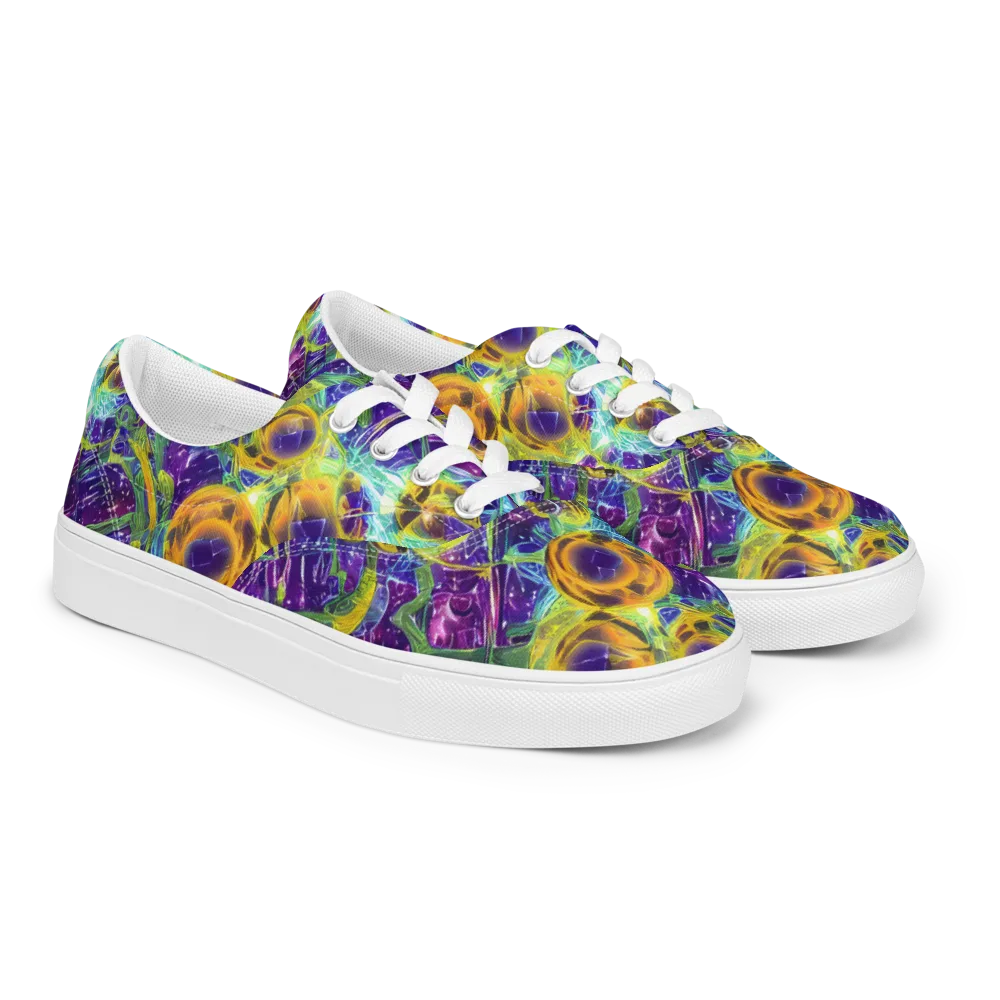 Electric Nectar on Men's Lace-Up Canvas Shoes — Right Front