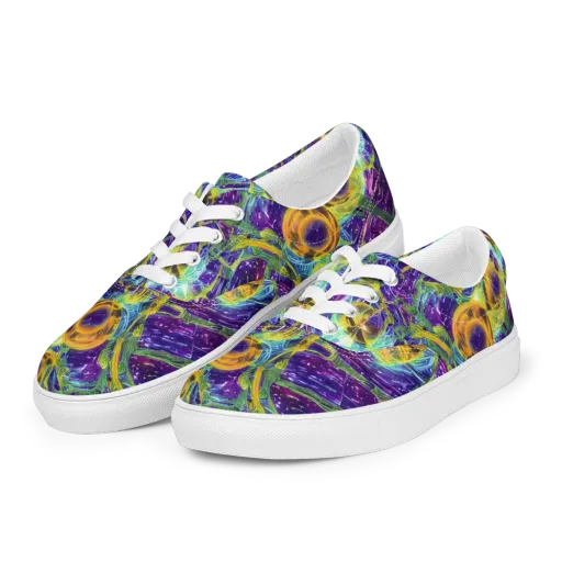 Electric Nectar on a Men's Lace-Up Canvas Shoes