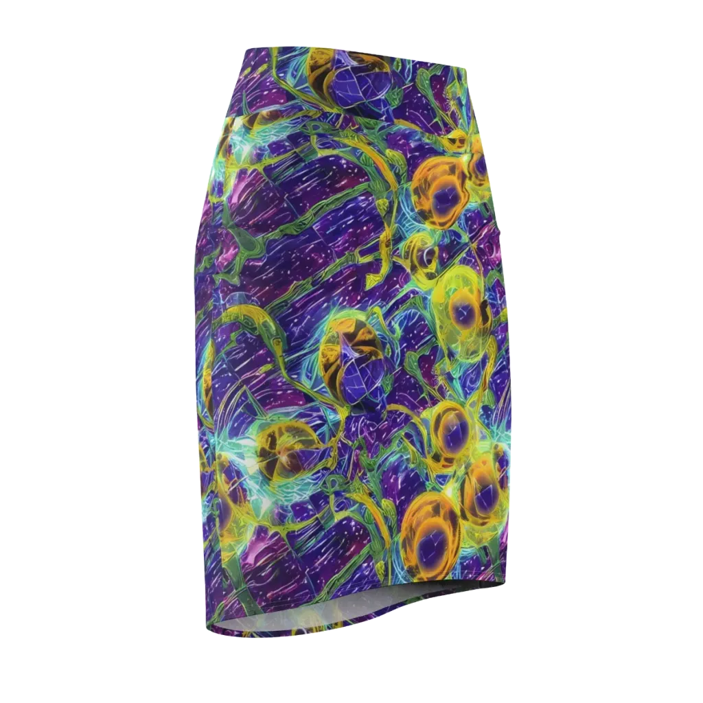 Electric Nectar on Pencil Skirt — Front Side