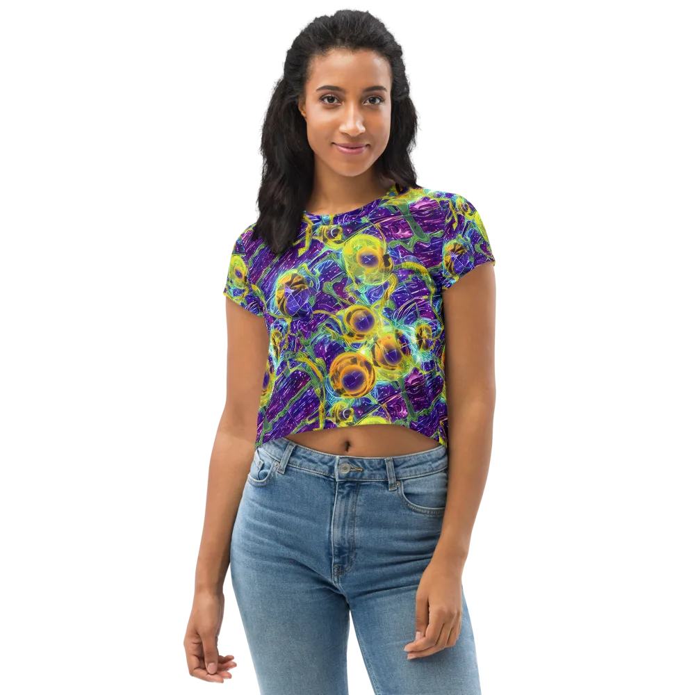 Electric Nectar on Crop Tee — Front