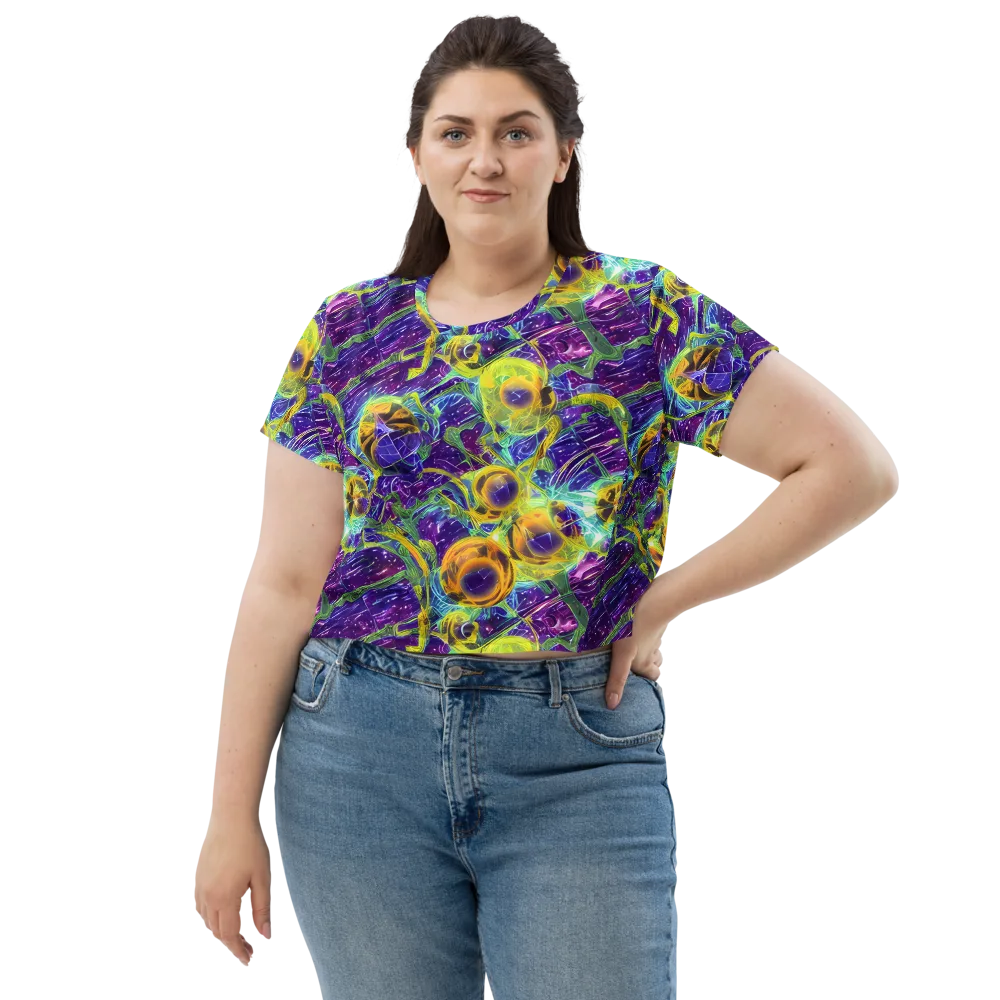 Electric Nectar on Crop Tee — Front