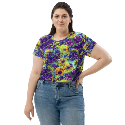 Electric Nectar on a Crop Tee