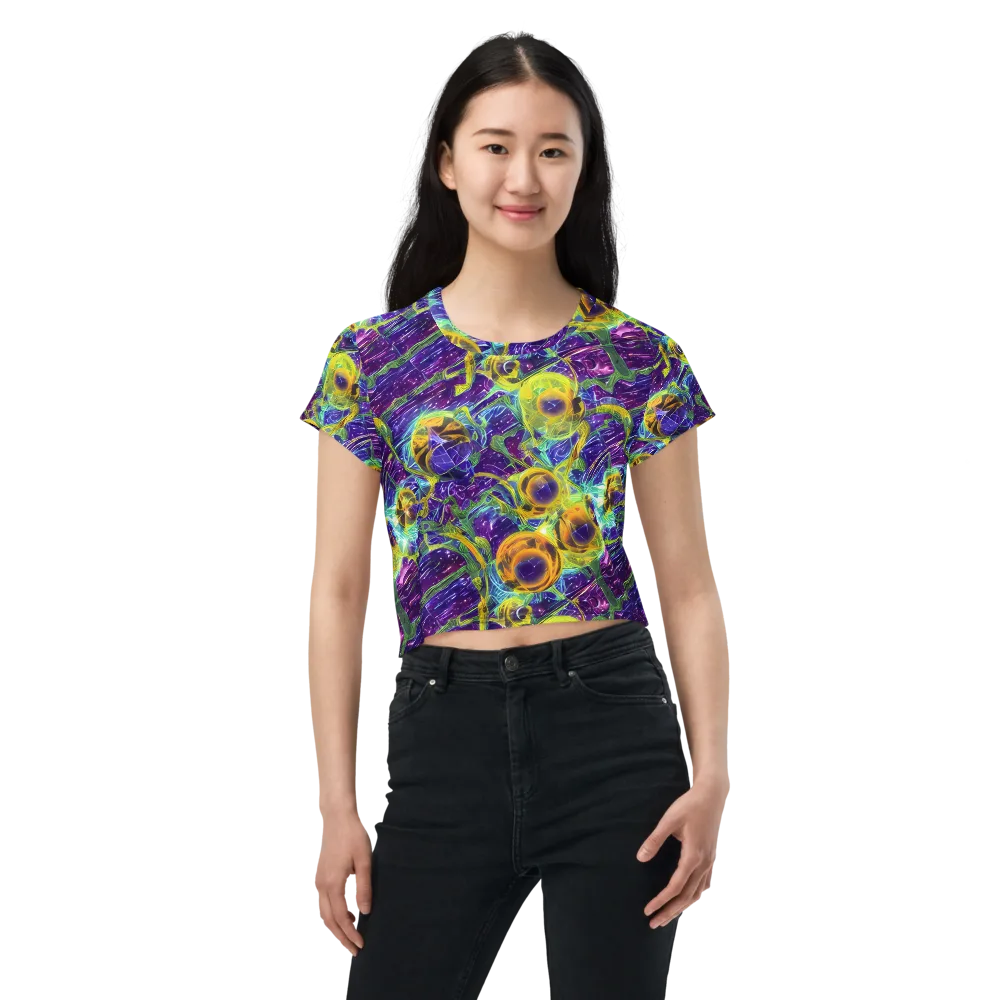 Electric Nectar on Crop Tee — Front
