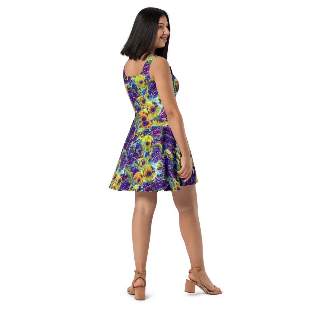 Electric Nectar on Skater Dress — Right